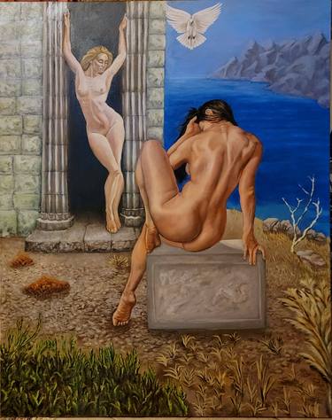 Original Nude Painting by Alejandro Kapetanakis