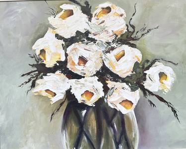 Original Impressionism Floral Paintings by Roxana Khonkulova