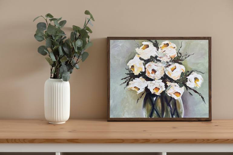 Original Impressionism Floral Painting by Roxana Khonkulova