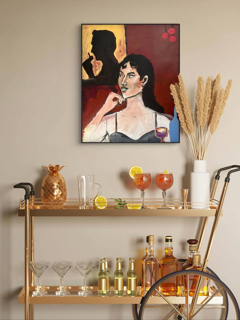 Original Abstract People Painting by Roxana Khonkulova