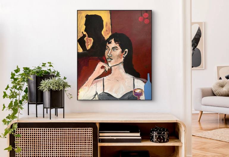 Original Abstract People Painting by Roxana Khonkulova