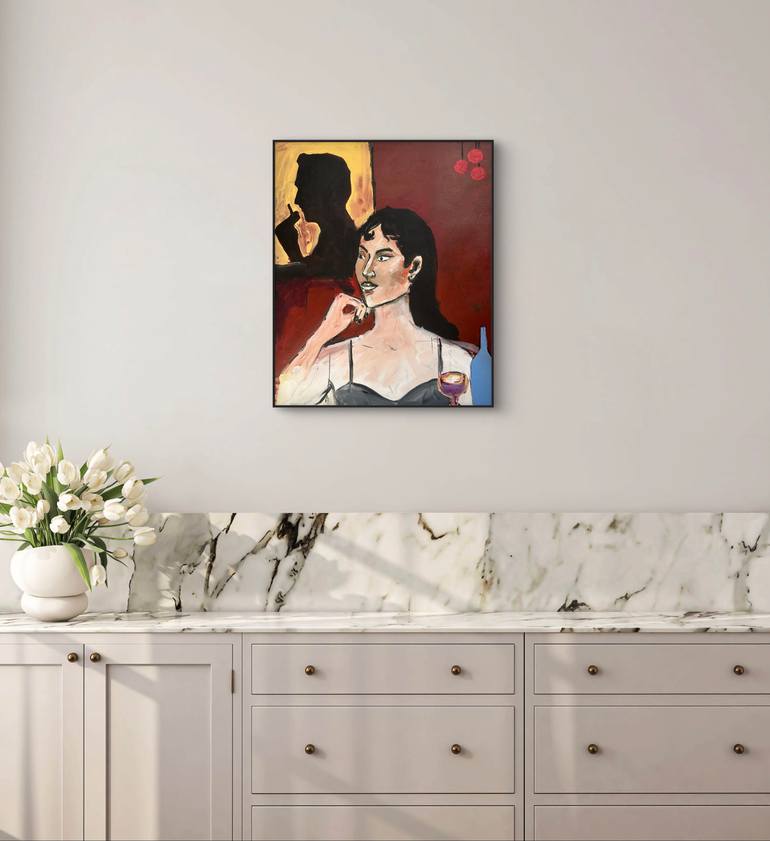 Original Abstract People Painting by Roxana Khonkulova