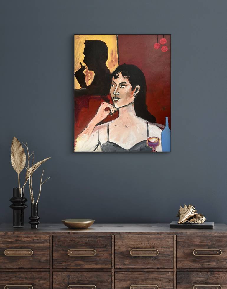 Original Abstract People Painting by Roxana Khonkulova