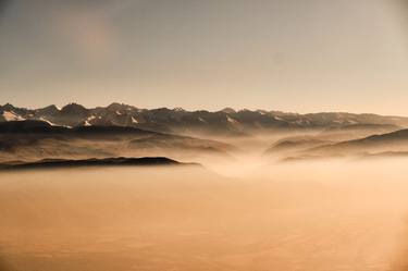Trans- Ili Alatau in the clouds. Tian Shan mountain system thumb