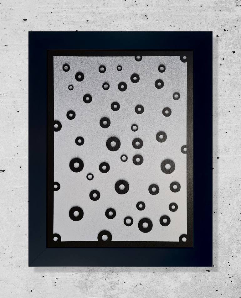 Original Black & White Abstract Painting by CRYPSYBEAR Manuel Mahn