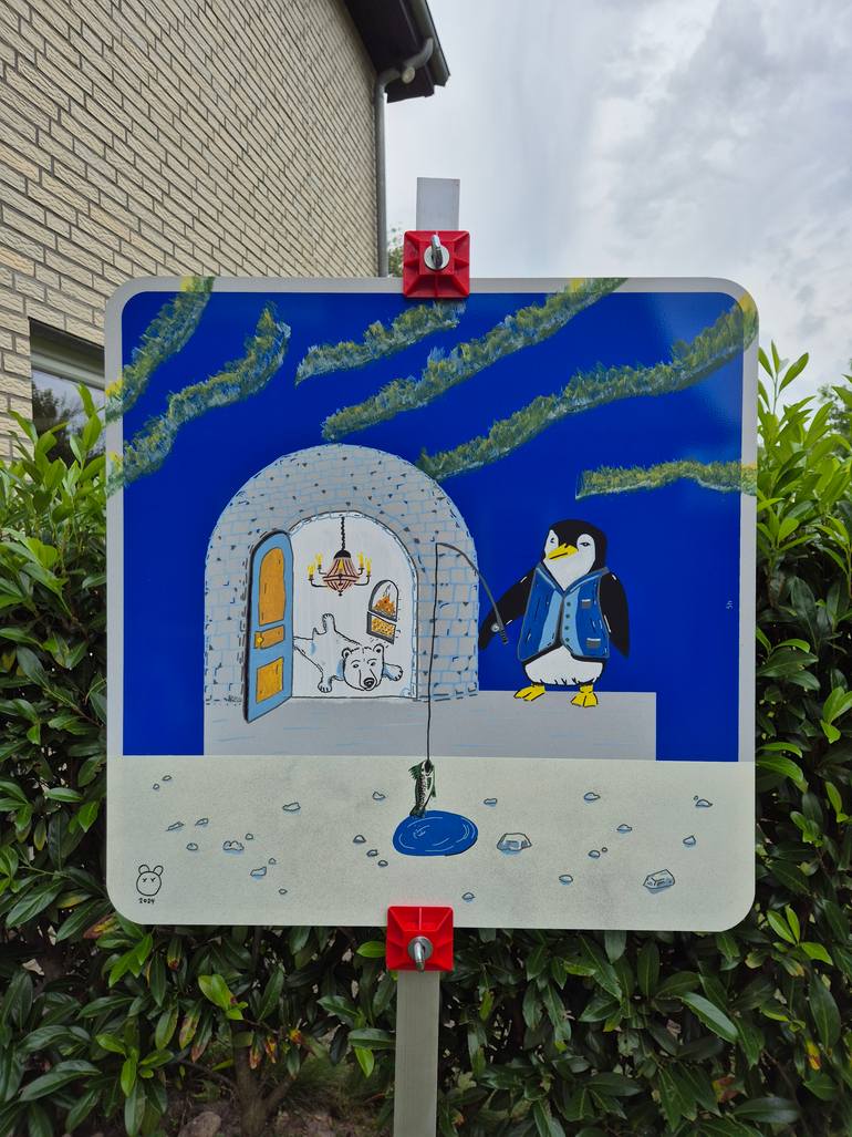 Original Street Art Animal Mixed Media by Crypsybear Manuel Mahn