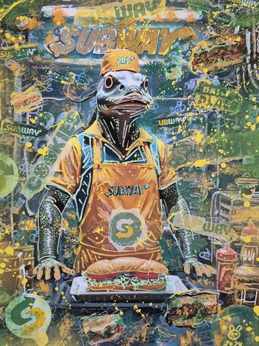 Original Portraiture Food & Drink Mixed Media by Crypsybear Manuel Mahn