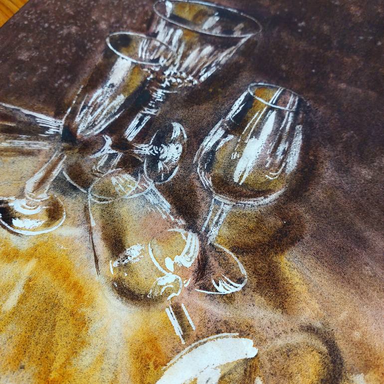 Original Art Deco Still Life Painting by Maria Moschenross