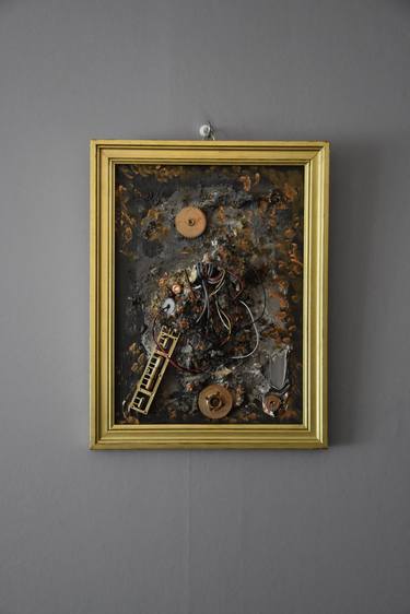 Original Conceptual Abstract Mixed Media by louise leguille