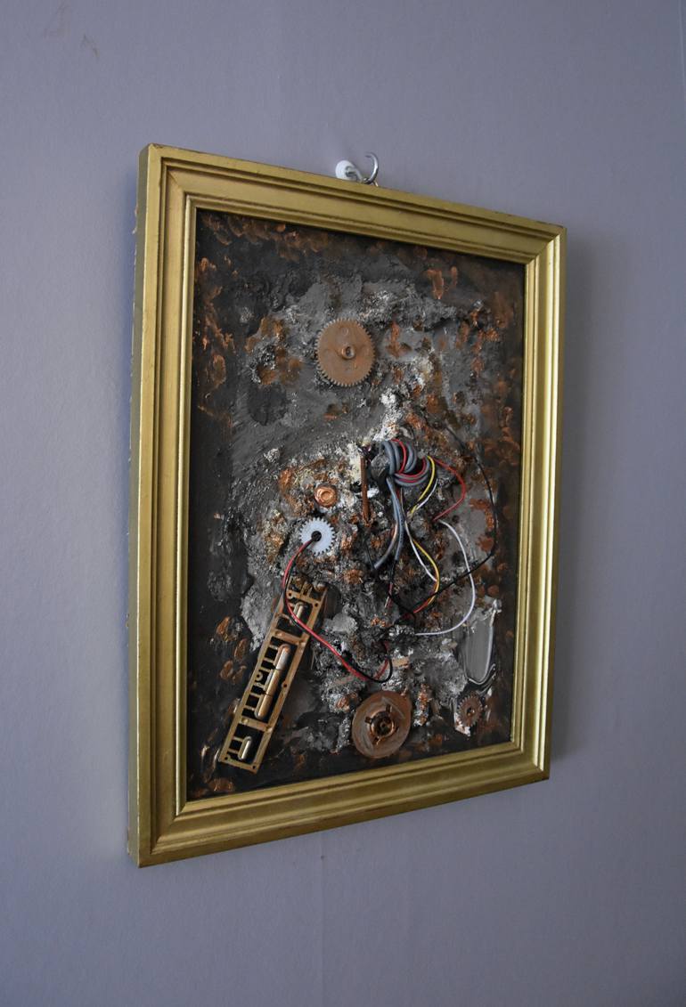 Original Conceptual Abstract Mixed Media by Louise Leguille
