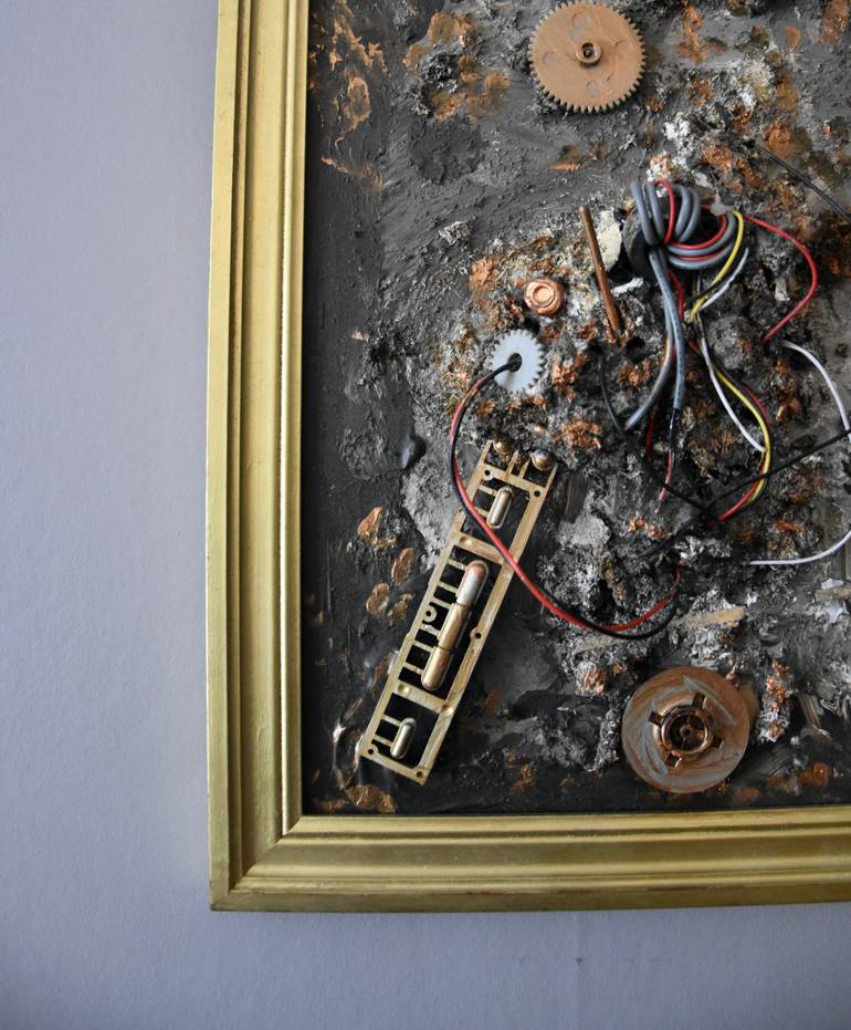 Original Conceptual Abstract Mixed Media by Louise Leguille