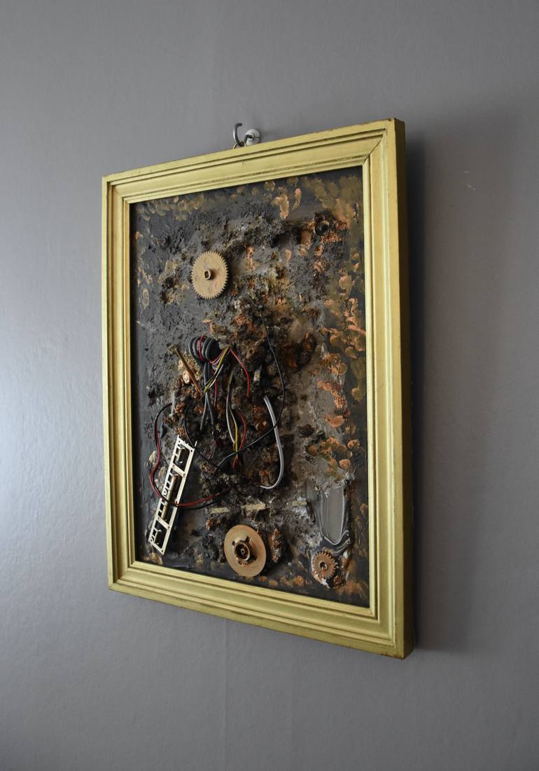 Original Conceptual Abstract Mixed Media by Louise Leguille