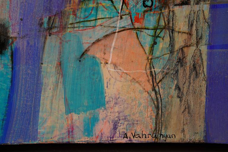 Original Fine Art Abstract Painting by Armen Vahramyan