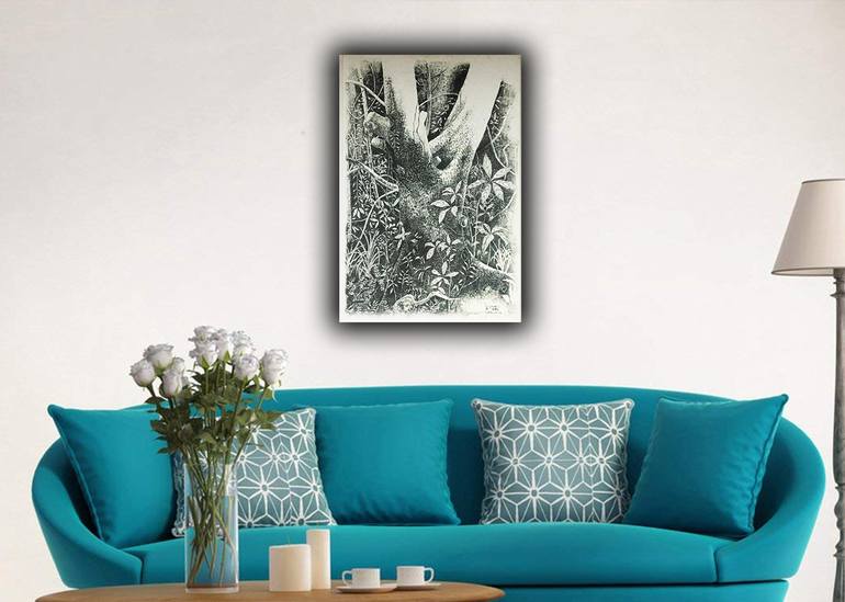 Original Realism Tree Painting by Sanath Bandara