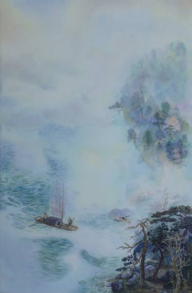 Print of Figurative Landscape Paintings by Erhu Zhang