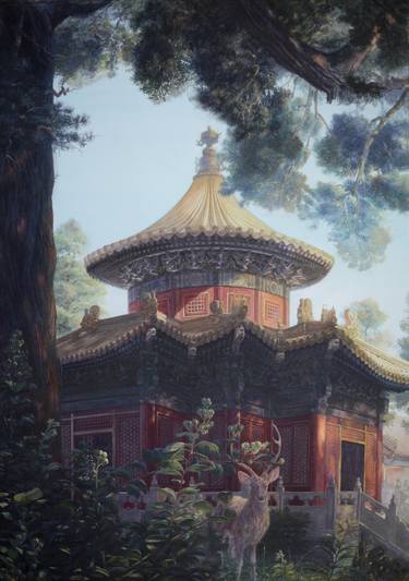 Original Figurative Architecture Paintings by Erhu Zhang