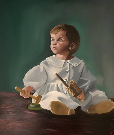Original Realism Children Paintings by Fabienne Hofstede
