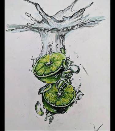 ''Dropping Green Lemons: splashy scene'' thumb
