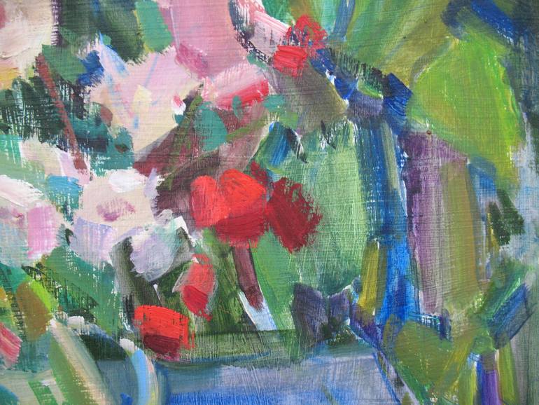 Original Impressionism Floral Painting by Anna Trachuk