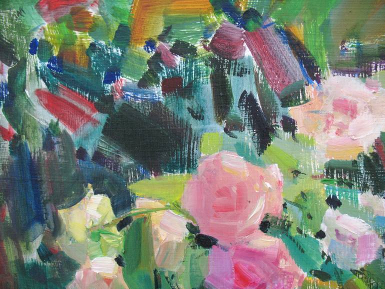 Original Impressionism Floral Painting by Anna Trachuk