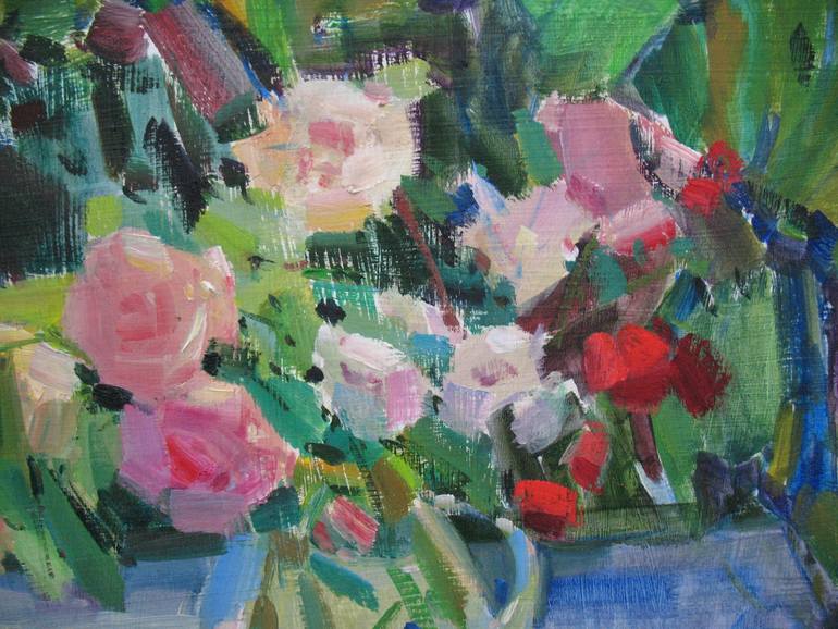 Original Impressionism Floral Painting by Anna Trachuk