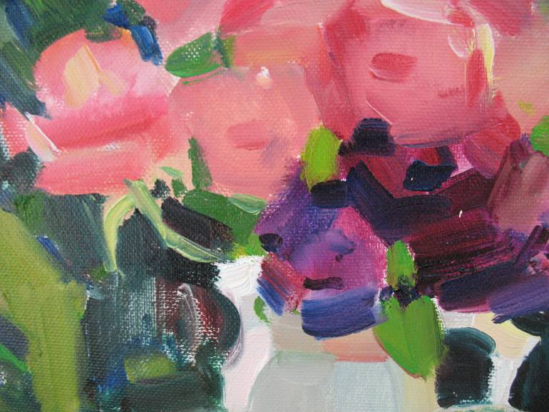 Original Impressionism Floral Painting by Anna Trachuk