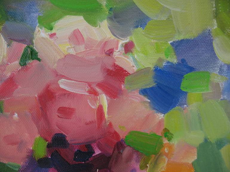 Original Impressionism Floral Painting by Anna Trachuk