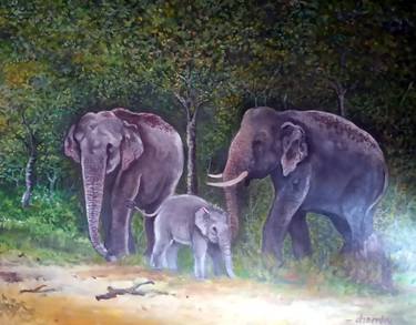 Print of Animal Paintings by Chamley Fernando