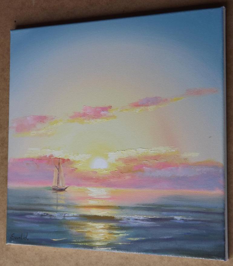 Original Impressionism Seascape Painting by Sergej Lipkin