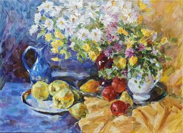 Still life with apples and jug thumb