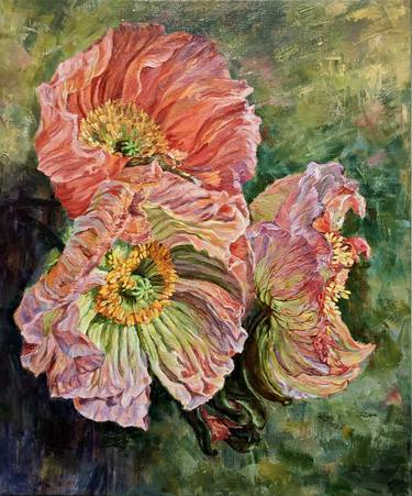 Original Impressionism Floral Paintings by Olha Vasyshcheva