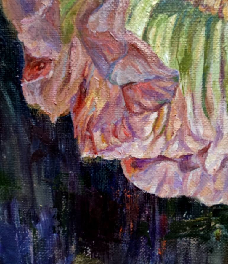 Original Impressionism Floral Painting by Olha Vasyshcheva