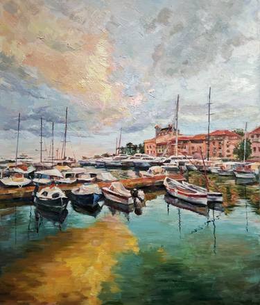 Print of Impressionism Seascape Paintings by Olha Vasyshcheva