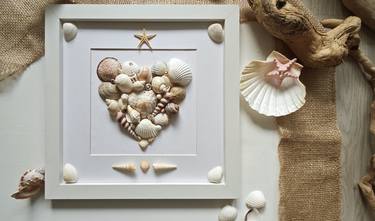 Picture of a heart made of shells thumb