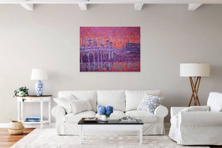 Original Architecture Painting by Sol Luckman