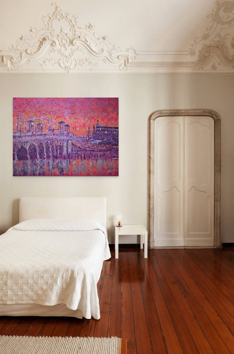 Original Architecture Painting by Sol Luckman