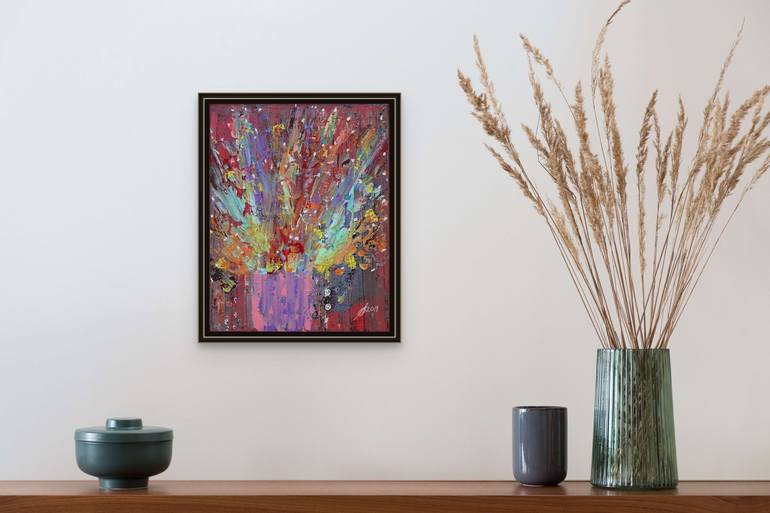 Original Contemporary Floral Painting by Sol Luckman