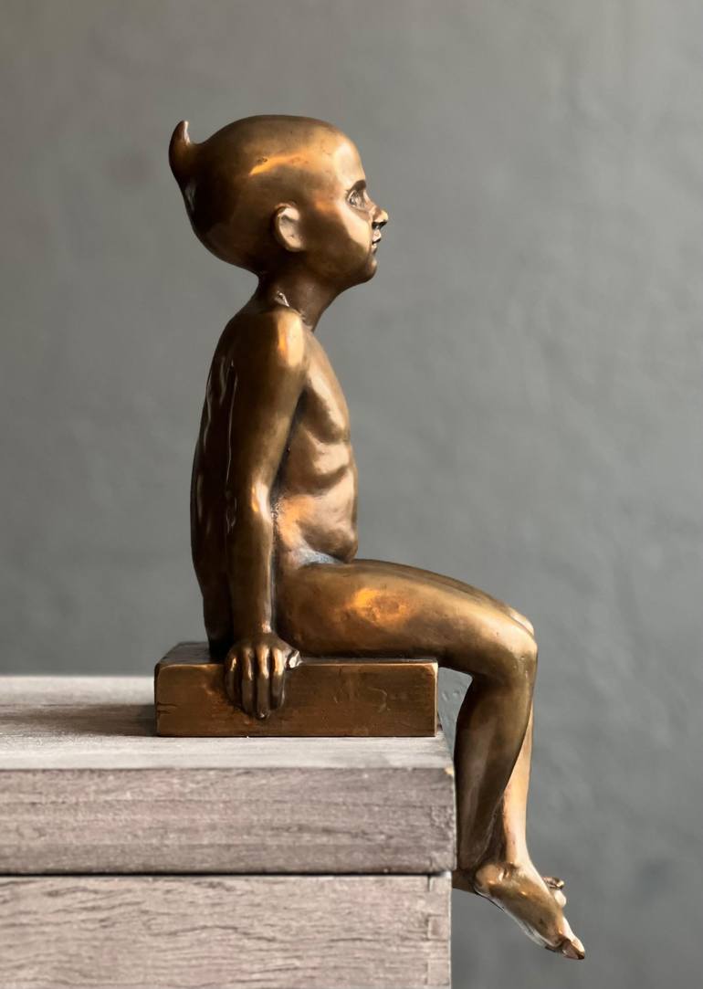 Original Realism Children Sculpture by Aleksander Makarenko