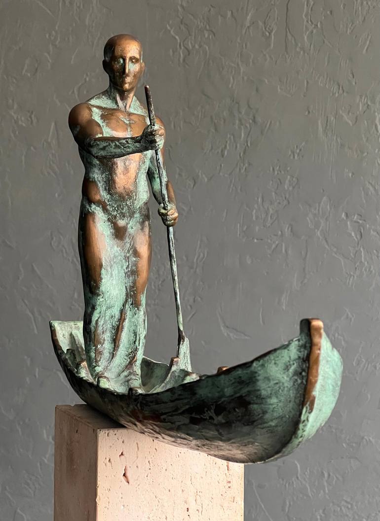Original Boat Sculpture by Aleksander Makarenko