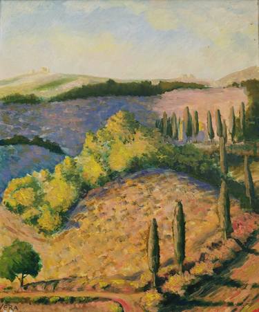 Original Impressionism Landscape Painting by Vera Hagazy