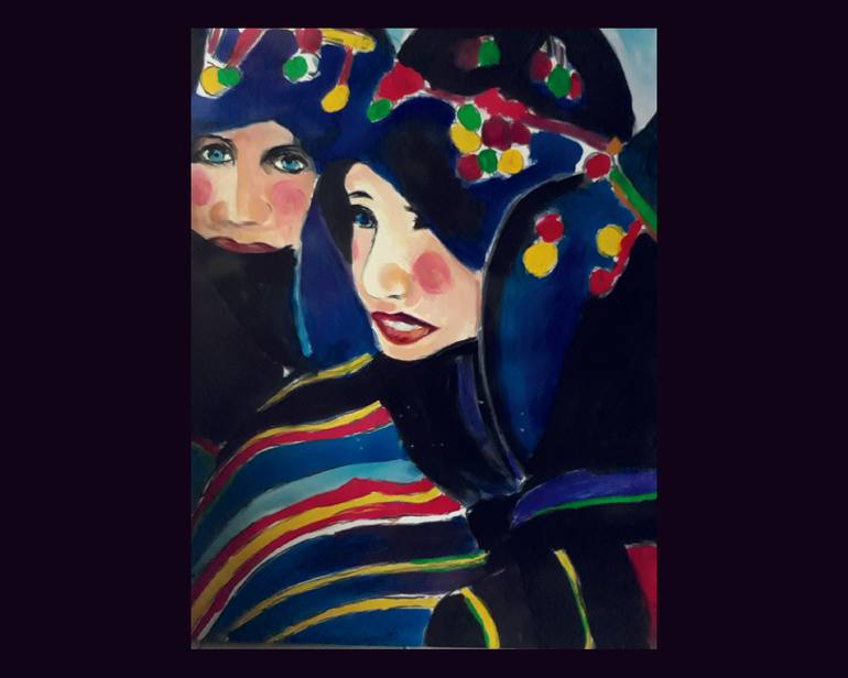 Original Figurative Women Painting by Hassan Fetheddine