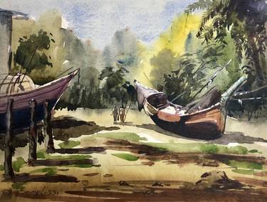 Original Landscape Paintings by Ajoy Sannyal