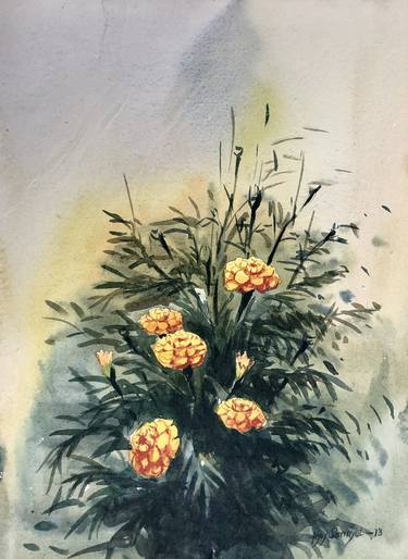 Print of Botanic Paintings by Ajoy Sannyal