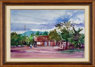 Original Expressionism Landscape Paintings by Ranjan Ekanayake