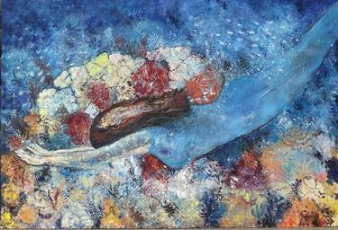 Original Abstract Expressionism Seascape Paintings by Aniqa Fatima
