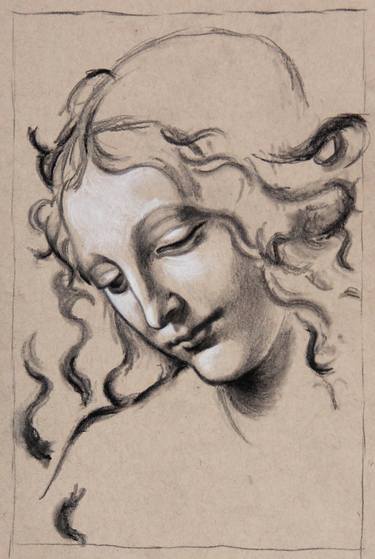 Female head after Leonardo (La Scapigliata) thumb