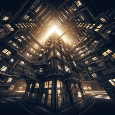 Print of Abstract Architecture Digital by Rob Snow