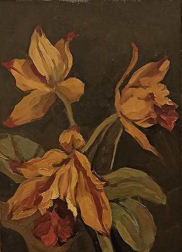 Original Realism Floral Paintings by Sachith De Silva