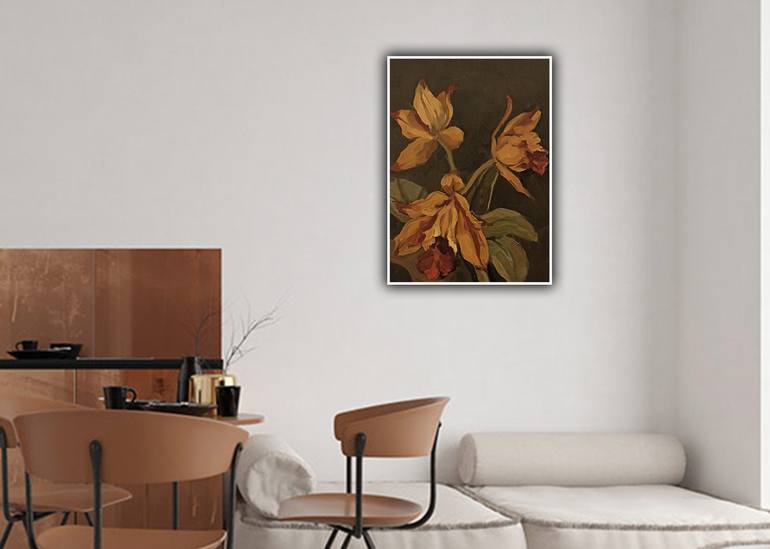 Original Realism Floral Painting by Sachith De Silva