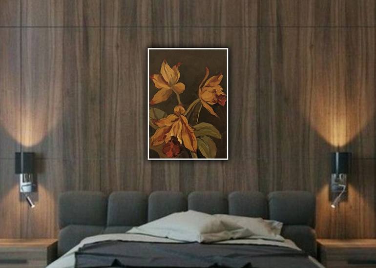 Original Realism Floral Painting by Sachith De Silva